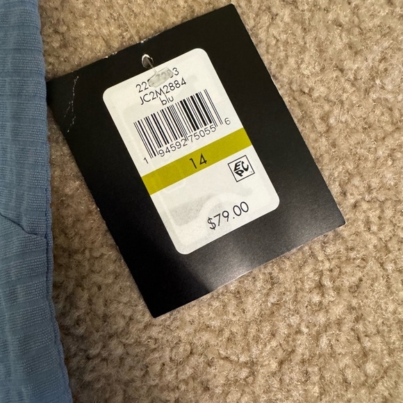 Jessica Howard NEW SLEEVELESS Dress ruffle sleeve BLUE size 14 Macys - Picture 2 of 2